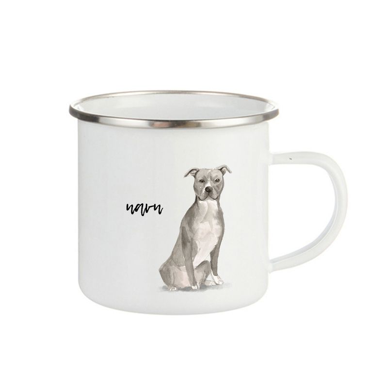 kopp American Staffordshire terrier grå