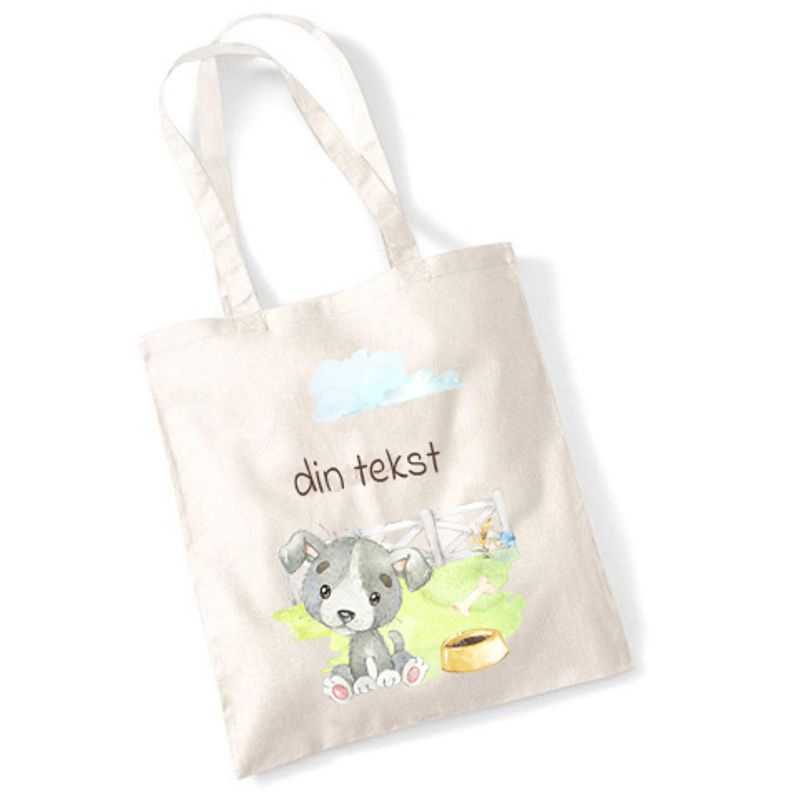 Totebag hund mørk